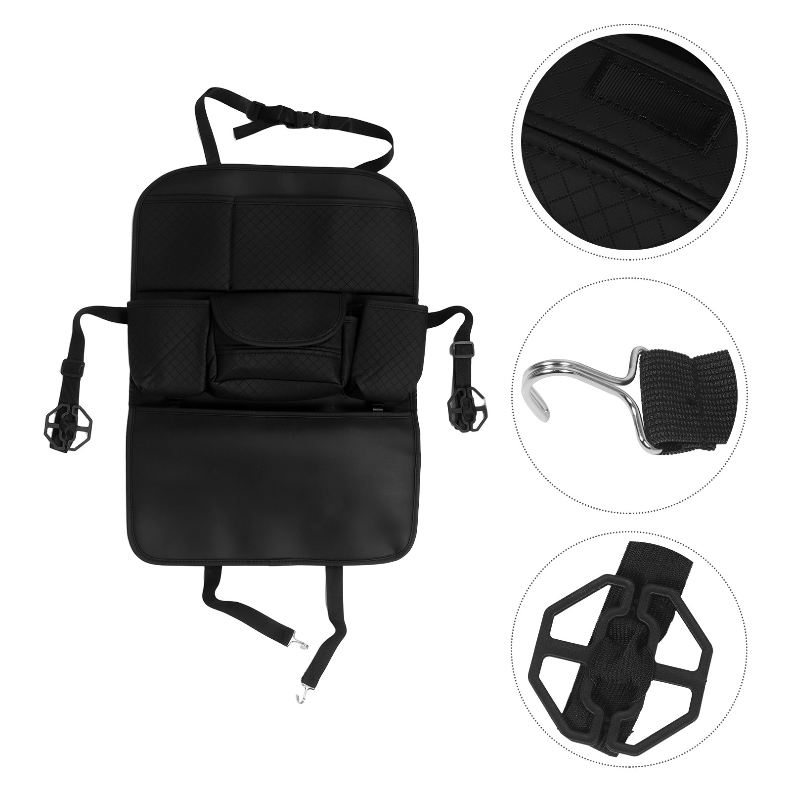 Car Seat Travel Bag - Organisateur de siège de voiture noir,