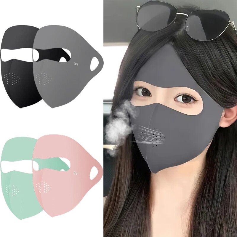 Travel Accessories Aesthetic - Nouveau masque facial UV intégral réutilisable,