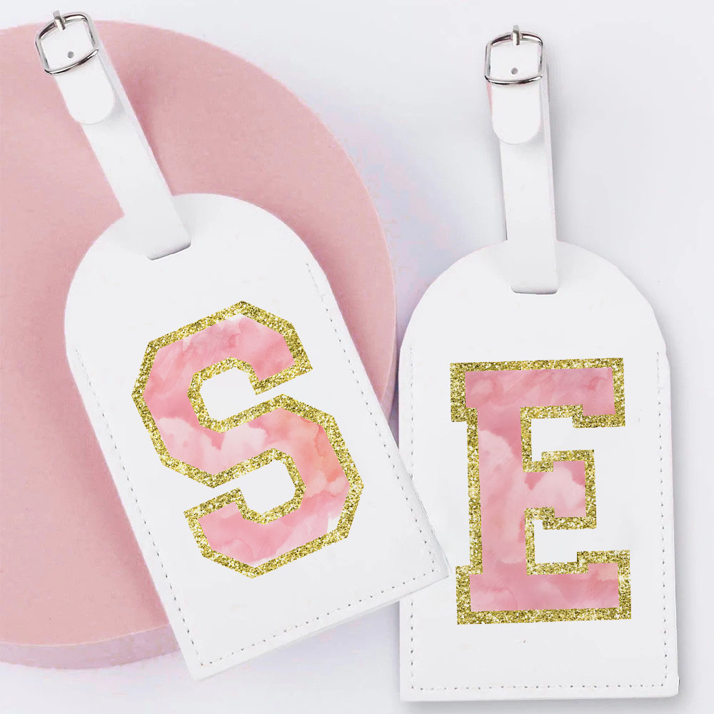 Travel Accessories Gifts For Her - Étiquette de bagage monogramme lettre en