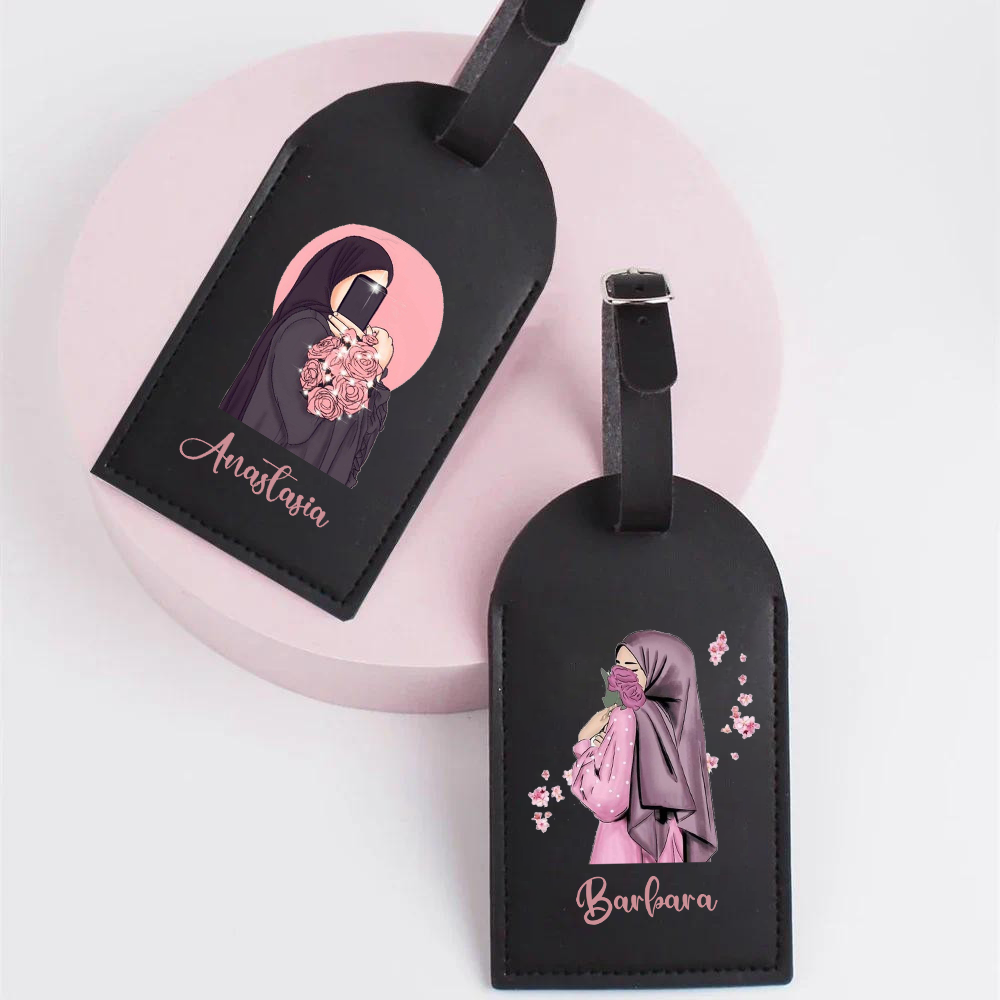 Travel Accessories Gifts For Her - Hijine-Girls-Étiquette de bagage en cuir personnalisée