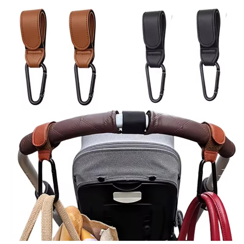 Travel Accessories For 3 Year Old - Crochet de poussette en cuir PU