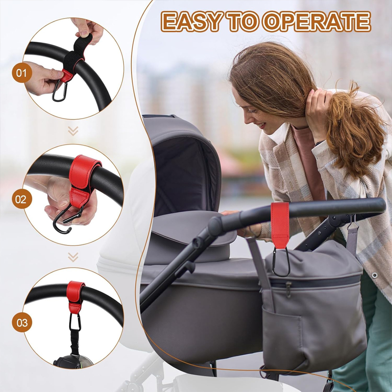 2 crochets de poussette en cui - Travel Accessories For 3 Year Old avis et prix